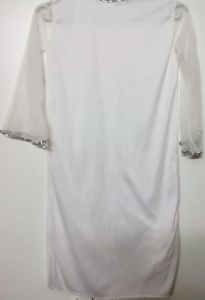 Kids Costumes to Hire - White dress with net sleeves & silver trimming